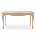 Dining table with extendable design made of wood in cream color 120 x 75 x 75cm